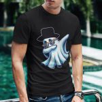 Camiseta Básica Masculina Fantasma De Cartola Ghost 100% Algodão Premium - Preto