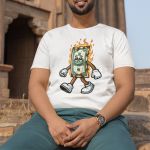 Camiseta Básica Masculina Dinheiro Em Chamas 100% Algodão Premium - Branco