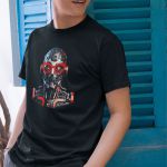 Camiseta Básica Masculina Robô Androide Inteligência Artificial 100% Algodão Premium - Preto