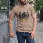 Camiseta Básica Masculina Gorilla Gang Streetwear 100% Algodão Premium - Caqui
