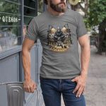 Camiseta Básica Masculina Gorilla Gang Streetwear 100% Algodão Premium - Chumbo