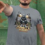 Camiseta Básica Masculina Gorilla Gang Streetwear 100% Algodão Premium - Chumbo