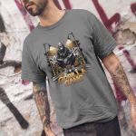 Camiseta Básica Masculina Gorilla Gang Streetwear 100% Algodão Premium - Chumbo