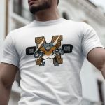 Camiseta Básica Masculina Logo Mascote Futebol Americano 100% Algodão Premium - Branco