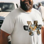 Camiseta Básica Masculina Logo Mascote Futebol Americano 100% Algodão Premium - Branco