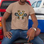 Camiseta Básica Masculina Logo Mascote Futebol Americano 100% Algodão Premium - Caqui