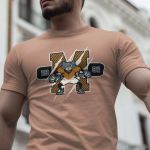 Camiseta Básica Masculina Logo Mascote Futebol Americano 100% Algodão Premium - Caqui
