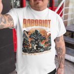Camiseta Básica Masculina Roboriot Distopia Scifi 100% Algodão Premium - Branco