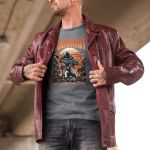 Camiseta Básica Masculina Roboriot Distopia Scifi 100% Algodão Premium - Chumbo