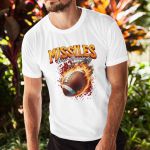 Camiseta Básica Masculina Bola Futebol Americano 100% Algodão Premium - Branco