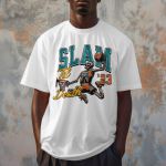 Camiseta Básica Masculina Esqueleto Basquete Slam 100% Algodão Premium - Branco