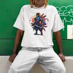 Camiseta Básica Masculina Samurai Ninja 100% Algodão Premium - Branco