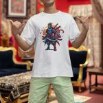 Camiseta Básica Masculina Samurai Ninja 100% Algodão Premium - Branco