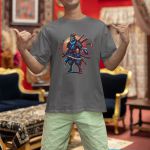 Camiseta Básica Masculina Samurai Ninja 100% Algodão Premium - Chumbo