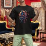Camiseta Básica Masculina Samurai Ninja 100% Algodão Premium - Preto