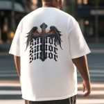 Camiseta Básica Masculina Crucifixo Cristão Frente e Costas 100% Algodão Premium - Branco