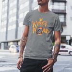 Camiseta Básica Masculina Rei Da Estrada 100% Algodão Premium - Chumbo