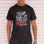 Camiseta Básica Masculina Surf Tubarão 100% Algodão Premium - Preto