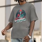 Camiseta Básica Masculina Alien Lua 100% Algodão Premium - Chumbo