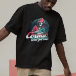 Camiseta Básica Masculina Alien Lua 100% Algodão Premium - Preto