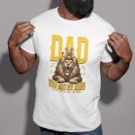 Camiseta Básica Masculina Pai Leão 100% Algodão Premium - Branco