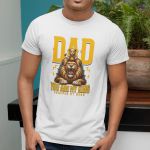 Camiseta Básica Masculina Pai Leão 100% Algodão Premium - Branco