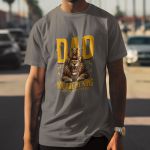Camiseta Básica Masculina Pai Leão 100% Algodão Premium - Chumbo