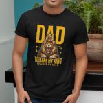 Camiseta Básica Masculina Pai Leão 100% Algodão Premium - Preto