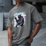 Camiseta Básica Masculina Pantera Style 100% Algodão Premium - Chumbo