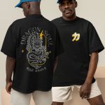 Camiseta Básica Masculina Dragão Chines Dragon Soul Frente E Costas 100% Algodão Premium - Preto