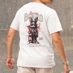 Camiseta Básica Masculina Bunny Board Skate Costas 100% Algodão Premium - Branco