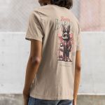 Camiseta Básica Masculina Bunny Board Skate Costas 100% Algodão Premium - Caqui