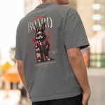 Camiseta Básica Masculina Bunny Board Skate Costas 100% Algodão Premium - Chumbo