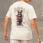 Camiseta Básica Masculina Bunny Board Skate Costas 100% Algodão Premium - Off White