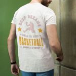 Camiseta Básica Masculina Basquete Hoop Dreams Costas 100% Algodão Premium - Branco