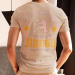 Camiseta Básica Masculina Basquete Hoop Dreams Costas 100% Algodão Premium - Caqui