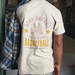 Camiseta Básica Masculina Basquete Hoop Dreams Costas 100% Algodão Premium - Off White