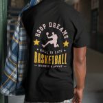 Camiseta Básica Masculina Basquete Hoop Dreams Costas 100% Algodão Premium - Preto
