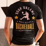 Camiseta Básica Masculina Basquete Hoop Dreams Costas 100% Algodão Premium - Preto
