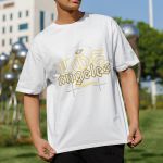 Camiseta Básica Unissex Los Angeles Streetwear 100% Algodão Premium - Branco