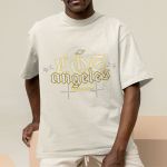 Camiseta Básica Unissex Los Angeles Streetwear 100% Algodão Premium - Off White
