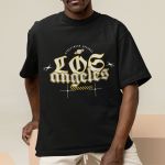 Camiseta Básica Unissex Los Angeles Streetwear 100% Algodão Premium - Preto
