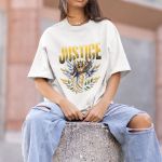 Camiseta Feminina Justice Anjo Direito Advogado 100% Algodão Premium - Branco