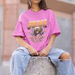 Camiseta Feminina Justice Anjo Direito Advogado 100% Algodão Premium - Rosa