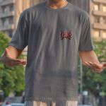 Camiseta Masculina Honra Samurai Frente E Costas 100% Algodão Premium - Chumbo