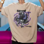 Camiseta Masculina Streetwear Trap Anime Frente E Costas 100% Algodão Premium - Caqui