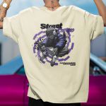 Camiseta Masculina Streetwear Trap Anime Frente E Costas 100% Algodão Premium - Off White