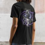 Camiseta Masculina Streetwear Trap Anime Frente E Costas 100% Algodão Premium - Preto
