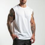 Camiseta Regata Masculina Machão Muscle Lisa 100% Algodão Premium - Branco