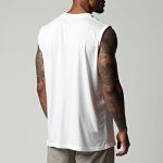 Camiseta Regata Masculina Machão Muscle Lisa 100% Algodão Premium - Branco